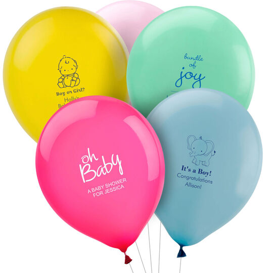 Personalized Baby Shower Latex Balloons